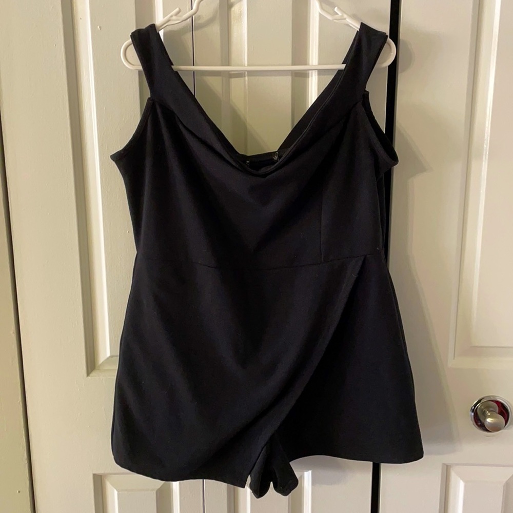 Boohoo Off the shoulder skort romper